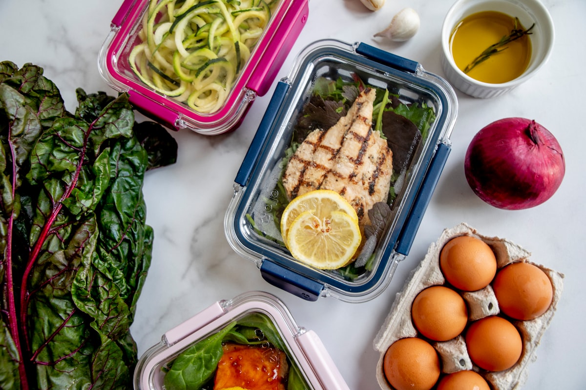 Recipe cards and nutritional information display